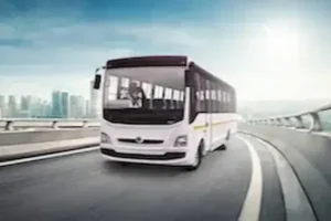 35 seater Bharat Benz bus exterior for corporate group travel