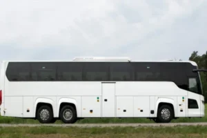 49 seater Scania Volvo luxury bus exterior for Kerala corporate group travel