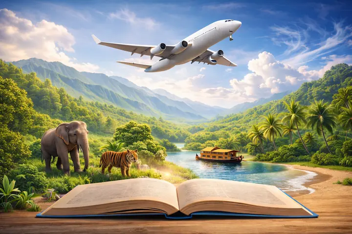 Kerala 8 Days Tour Package covering hills, wildlife, backwaters and beach experience