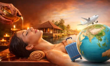 panchakarma 7 days kumarakom ayurveda oil massage therapy with backwater resort setting in Kerala