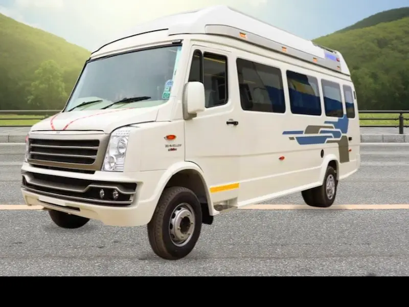 17 seater Tempo Traveller interior seating for Kerala group tour