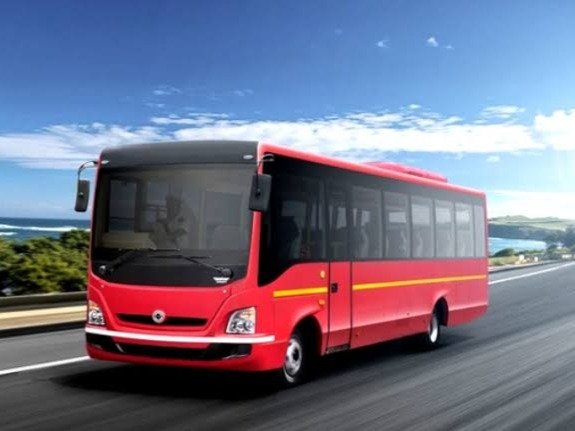 30 seater Bharat Benz bus exterior for Kerala group tour package
