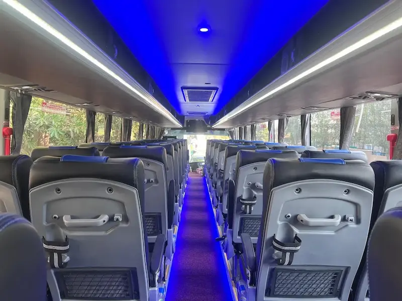 49 seater Bharat Benz bus interior seating for Kerala group tour